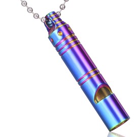Whistle Emergency, collar de silbato de titanio, llavero fuerte hasta 120 db, silbatos de supervivencia de emergencia para niños, mujeres y hombres, silbatos de seguridad para camping, senderismo, colorido