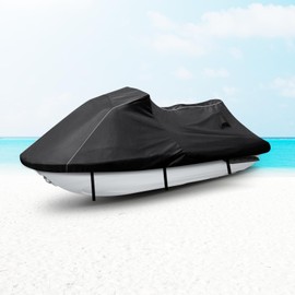 Waterproof Jet Ski Cover Custom Fit for 2021-2025 VX Cruiser/VX Cruiser HO, 600D Oxford UV-Proof Jetski Waverunner Covers, Trailerable Jetski Cover with Air Vents, Reflective Strips