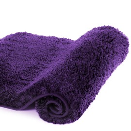 Walensee Large Bathroom Rug (24 x 60, Dark Purple) Extra Soft and Absorbent Shaggy Bath Mat Machine Washable Microfiber Non Slip Luxury Floor Mat