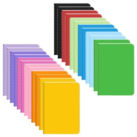 QUMENEY 24 Stück A6 farbige Journal-Notizbücher linierte Notizblöcke Multipack Reise-Notizbücher für Studenten Tagebuch Memo Bürobedarf 12 Farben 60 Seiten / 30 Blätter, 14 x 9cm