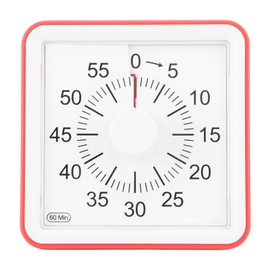 Visual Timer, Work Mute Visual Timer Silent Electric Countdown for Home (Red)