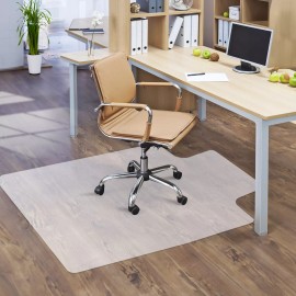 Segawe Office Chair Mat for Hardwood Floor 36" x 48" White Computer Chair Mat with Lip