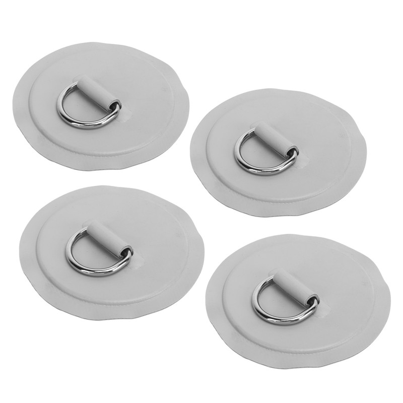 4PCS Stainless Steel PVC D Ring Patch with 11.8in Anchor