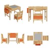 ROMSHINE Solid Wood Kids Table and Chair Set with Removable