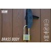 SCAN SCAPLBCOMLS Long Shackle Brass Padlock Combination, 50mm