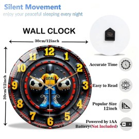 30x30cm Round Wall Clock that is Backed by a Manufacturer's Quality Guaranteesheet size: 12 in, color: White