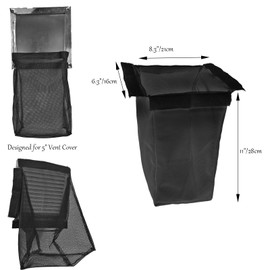 Prriudy Lint Bag for Dryer Vent Outdoor Vent Lint Bag Indoor Vent Lint Trap (1PCS for 5" Vents)