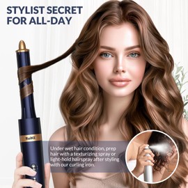 RuiKEeee 4-in-1 Hot Air Hair Styler, Multi Styling Hot Air Dryer Brush Curler for Hair, Powerful Curling Iron for Home Use & Travel-Friendly