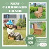 Mini Cardboard Chair - 11.8" Deep Seat, DIY Decoratable, Tool-Free