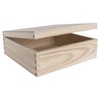 Square Wooden Box with Hinged Lid | 22.5 x 22.5