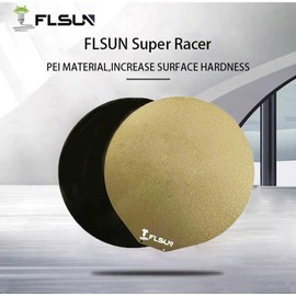 FLSUN Super Racer Hot Bed PEI Sheet 270x270mm Flexible Removable Spring Steel Plate Magnetic Sticker Heated Bed Kit for 3D Printer Flsun SR and Flsun QQS PRO Hot Bed Surface