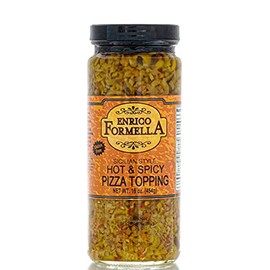 Enrico Formella | Hot & Spicy Pizza Topping | Italian - Chicago Style Hot Pickled Vegetables 16oz.
