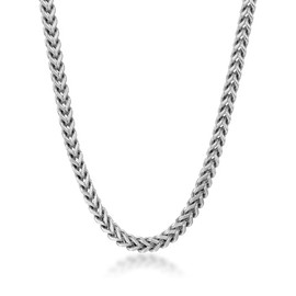 Metro Jewelry Thick Foxtail Chain Necklace and Bracelet Set for Men in Stainless Steel 22 and 9 Inches 6 mm Wide Lobster Claw Jewelry Set