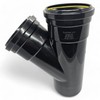 Duraplast UK™ Black 110mm (4 Inch) Soil Pushfit 45 Degree