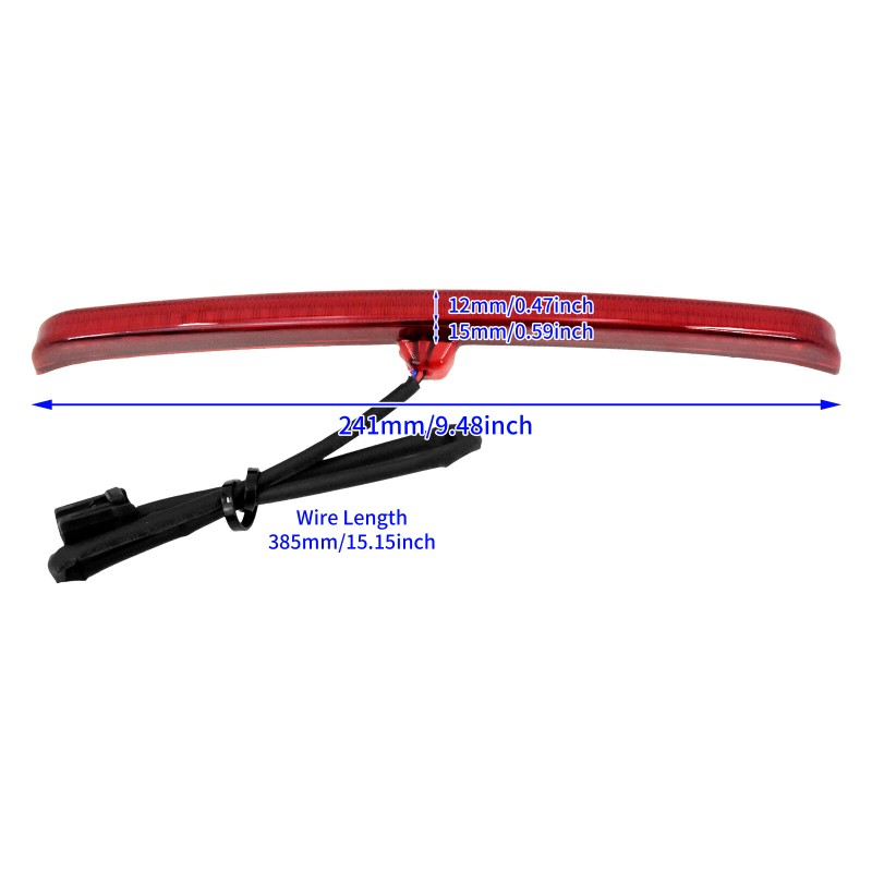 YHMTIVTU Red LED Fender Blades Brake Running Tail Light Fit