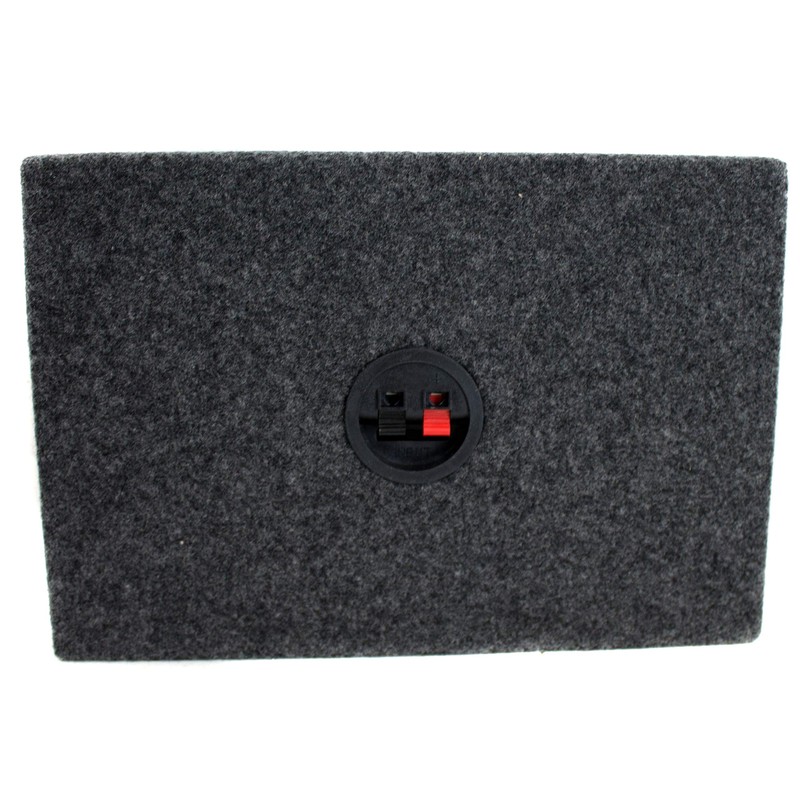 QPower 2-Pack 6x9 Inch Speaker Box Enclosures, Angled Style, Black