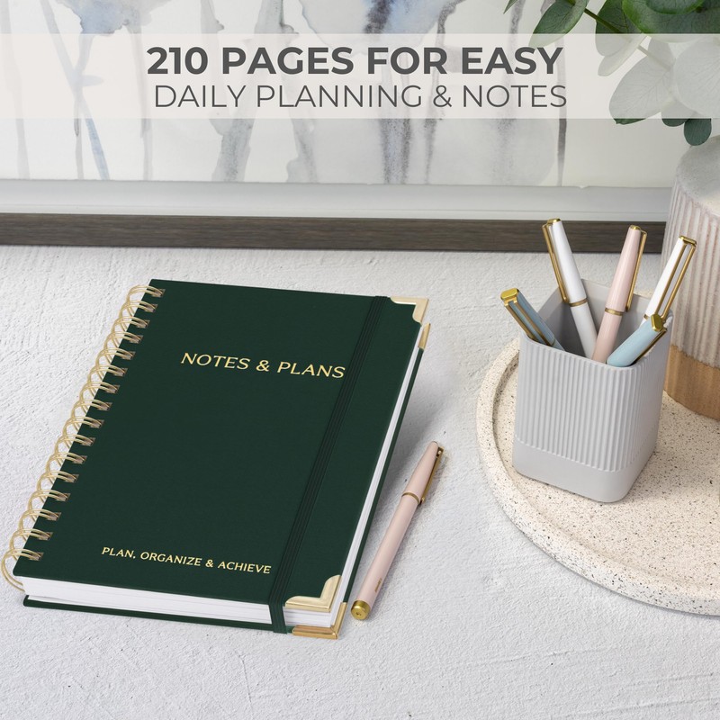 Aesthetic Daily Planner And Notebook With Hourly Schedule - Aesthetic