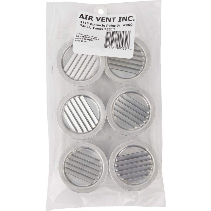 AIR VENT 50001 2" Mill Mini Alum Louver, 36 PCS/CTN