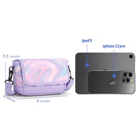 Choco Mocha Girls Crossbody Purse for Kids, Girls Messenger Bag for Little Girls Purple Purse, Christmas Gift for Kids Girls