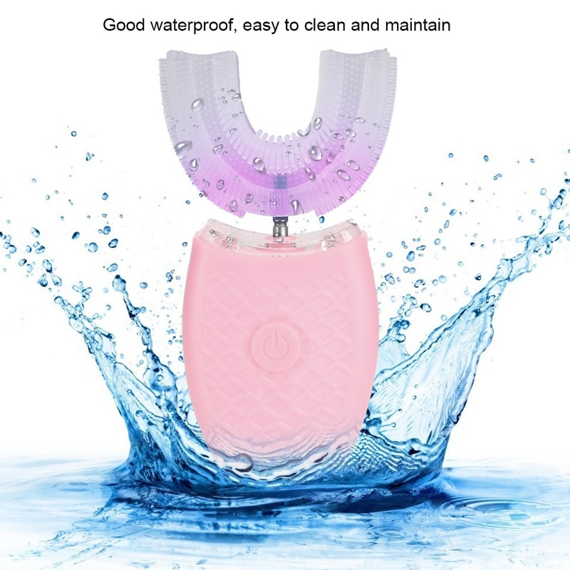 Household Ultrasonic Rechargeable Silicone U shaped Electric Toothbrush Teeth Whitening