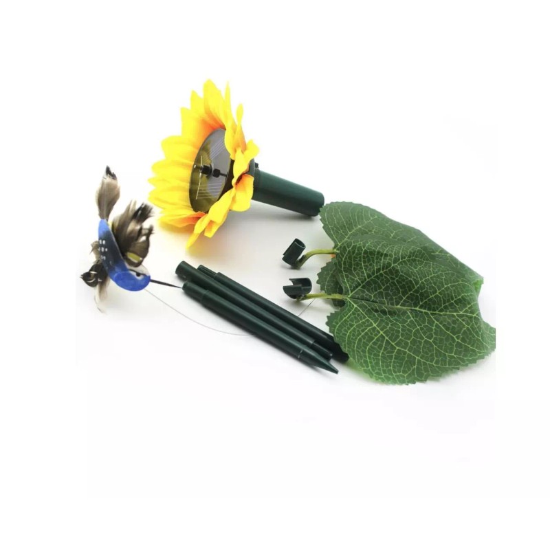 Solar Sunflower with Solar Fluttering Hummingbird,So