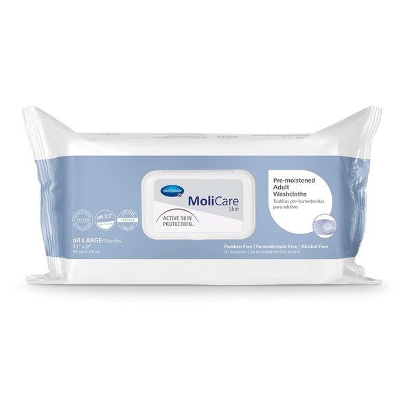 Hartmann 225600 MoliCare Pre-Moistened Cleaning Skin Washcloth (Pack of 576)