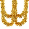 KIMOBER 33 Ft Christmas Tinsel Garland, Golden Metallic Garland for