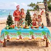 Christmas in July Decorations Tablecloth, 2 Pcs Summer Xmas Table