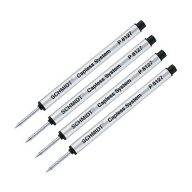 4 Pack - Schmidt P8127 Short Capless Rollerball - Black Ink