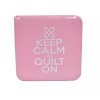Unbranded Keep Calm and Quilt On Pink Antibacterial Mask Case