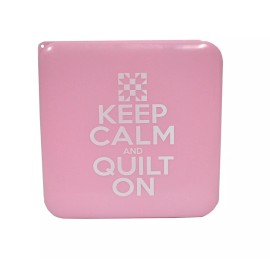 Unbranded Keep Calm and Quilt On Pink Antibacterial Mask Case
