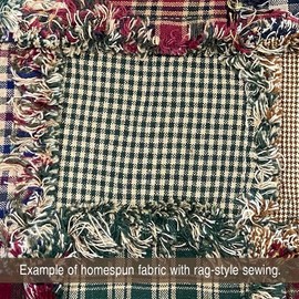 Timber Green 2 Cotton Homespun Plaid Fabric by JCS - Sold by The Yard