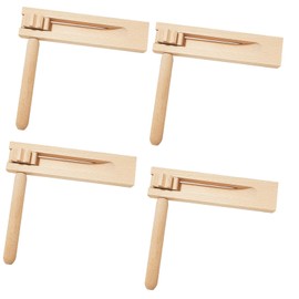 Pack of 4 Wooden Ratchet Sound Maker Wooden Spinning Ratchet Musical Instruments Children for Sports Events Party Favours Football Games