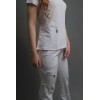 Uniforme Clinico Daff Antifluidos-stretch + Gorro Qx. Regalo Blanco Lisa