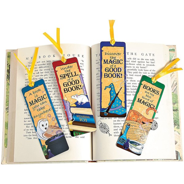 Fun Express Laminated Wizard'S Academy Bookmarks - 48 Pieces - Educational and Learning Activities for Kids