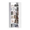 oneinmil Bookcase 6 Tiers with Baffles, Large Corner Bookshelf, 23.62"