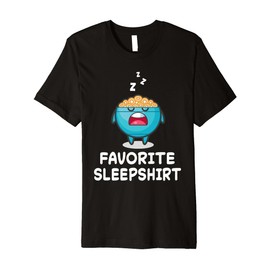Cornflakes Cereals Nap Sleeping Sleep Pajama Nightgown Premium T-Shirt