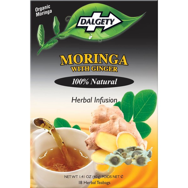 Dalgety Moringa with Ginger Herbal Infusion 40g Cartons 100% Natural,