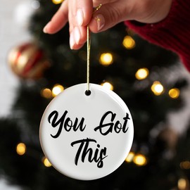 HUKINE You Got This Ornaments, Inspirational Gifts Ornaments, Coworker Gifts, You Got This Gifts for Women, Motivational Gifts, Positivity Gifts, Encouragement Gifts for Women