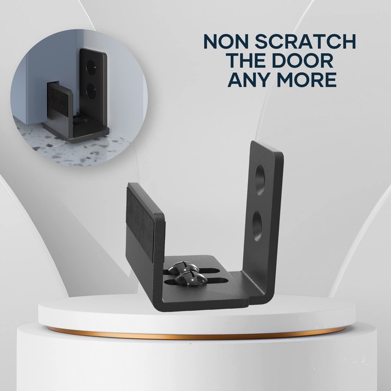 EaseLife Sliding Barn Door Bottom Floor Guide,U Shape,Flexible Adjustable Fit