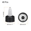 QUARKZMAN 48 Pack Twist Top Cap 24/410 Black Dosing Bottle