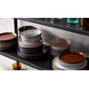 BITZ Stoneware Soup Bowl, 18 cm Diameter, Black/Dark Blue