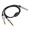 6.35mm Splitter Y Cable Mono Female to Dual Male 1/4