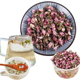 Chinese Herbal Tea Peach Blossom Tea New Scented Tea Health Care Flowers Tea Top-Grade Healthy Green Food Peach Flower Tea (500g)