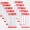 Starrett 5 Sets Pocket Starrett Metric & Decimal Equivalents Chart