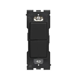 Leviton RE634-OB Renu Single Pole Combination Switch, 15-Amp, 120/277VAC, Onyx Black