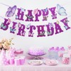 Butterfly Birthday Banner, Purple, Pink, and Gold, Party Decoration