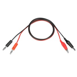 Crocodile Clip Leads, 2PCS 80cm Multimeter Test Leads Banana Plug to Crocodile Clip Cables Alligator Clips Test Wire 30V 5A for Adjustable DC Regulated Power Supply, Red & Black