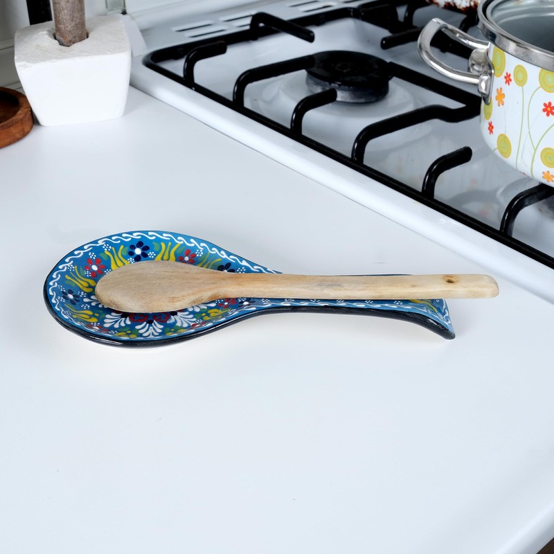 BCS Spoon Rest Set of 2 - Ceramic Spoon Holder