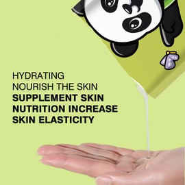 GUOYAOLIFU Animal Character Sheet Spa Masks – Hydrating and Moisturizing Skincare Replenish and Restore Dry Skin Skin Care for Women Girls Men with Family, Friends, and Loved Panda Mask 5 Pack
